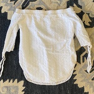 White Lace Off The Shoulder Top